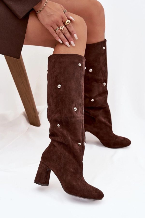 brown Heel boots model 219863 Step in style