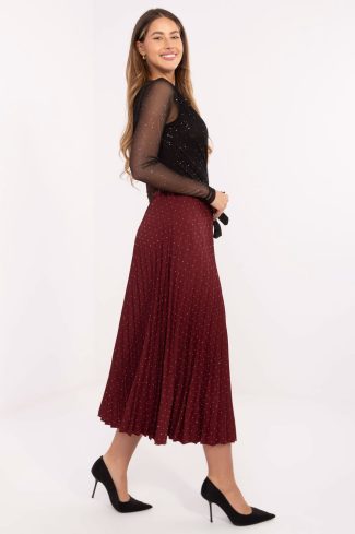 Red Skirt in Skirts with Spandex and Viscose