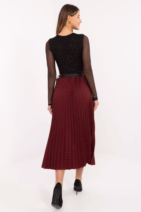 Red Skirt in Skirts with Spandex and Viscose