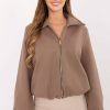 Beige Jacket in Women`s Coats, Jackets with Polyester