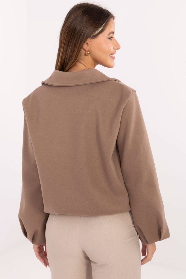 Beige Jacket in Women`s Coats, Jackets with Polyester