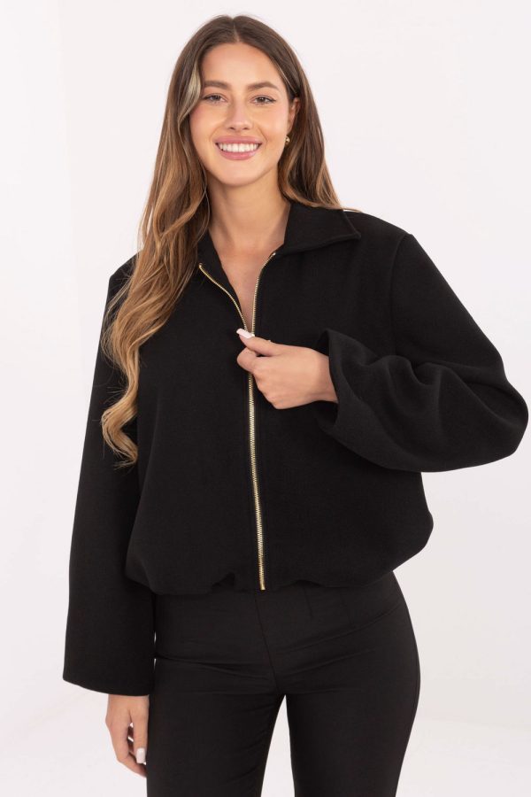Black Jacket in Women`s Coats, Jackets with Polyester