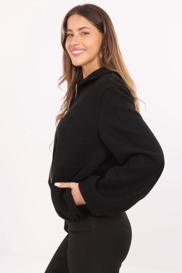 Black Jacket in Women`s Coats, Jackets with Polyester