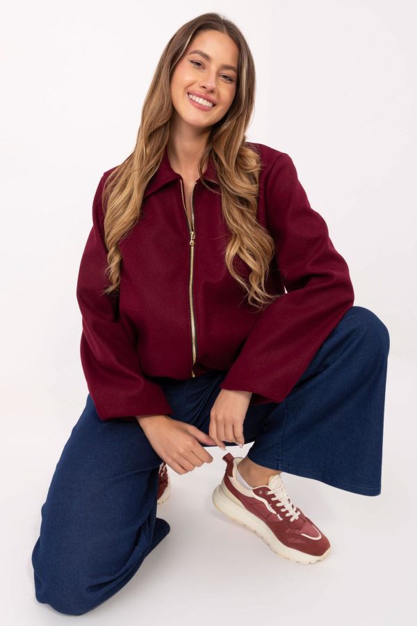 Red Jacket in Women`s Coats, Jackets with Polyester