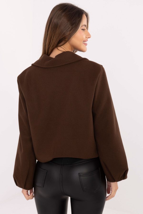 Brown Jacket in Women`s Coats, Jackets with Polyester