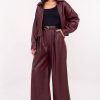 Red Women's Pants in Pants, Trousers, Shorts with Polyurethane and Polyester