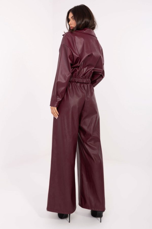 Red Women's Pants in Pants, Trousers, Shorts with Polyurethane and Polyester