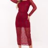 1099117 Red Lace Skirt in Skirts with Nylon and Spandex