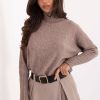 Beige Turtleneck in Sweaters, Pullovers, Jumpers, Turtlenecks, Boleros, Shrugs with Polyamide, Polyester and Viscose