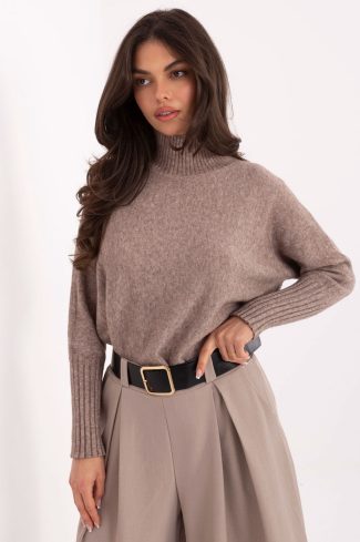 Beige Turtleneck in Sweaters, Pullovers, Jumpers, Turtlenecks, Boleros, Shrugs with Polyamide, Polyester and Viscose