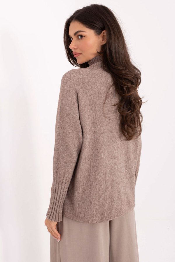 Beige Turtleneck in Sweaters, Pullovers, Jumpers, Turtlenecks, Boleros, Shrugs with Polyamide, Polyester and Viscose