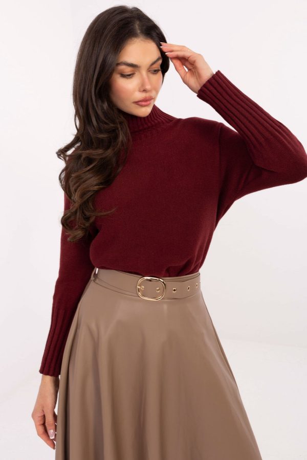 Red Turtleneck in Sweaters, Pullovers, Jumpers, Turtlenecks, Boleros, Shrugs with Polyamide, Polyester and Viscose