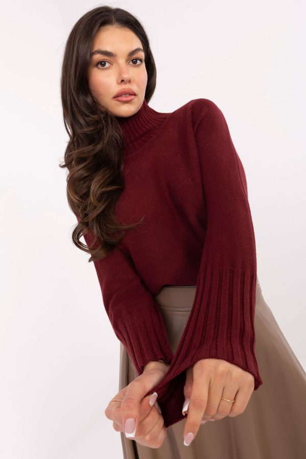 Red Turtleneck in Sweaters, Pullovers, Jumpers, Turtlenecks, Boleros, Shrugs with Polyamide, Polyester and Viscose