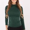 Green Blouse in Women`s Blouses, Tunics with Polyester and Viscose