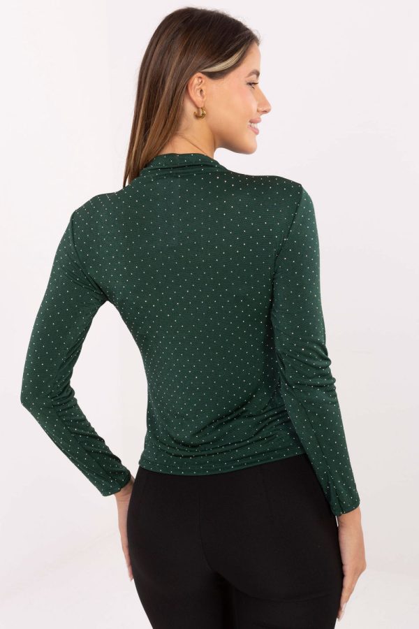Green Blouse in Women`s Blouses, Tunics with Polyester and Viscose