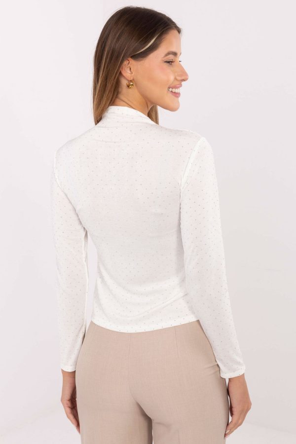 Beige Blouse in Women`s Blouses, Tunics with Polyester and Viscose