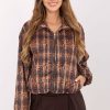 Brown Jacket in Women`s Coats, Jackets with Spandex and Polyester