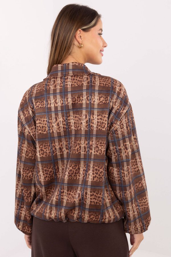 Brown Jacket in Women`s Coats, Jackets with Spandex and Polyester
