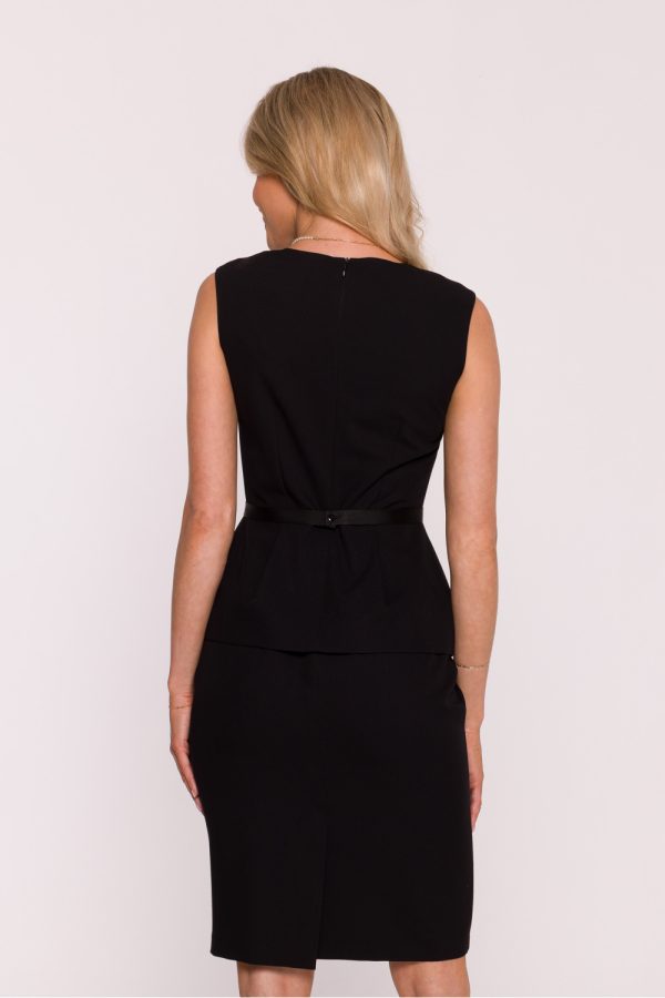 Black Daydress in Day Dresses with Spandex, Polyester and Viscose