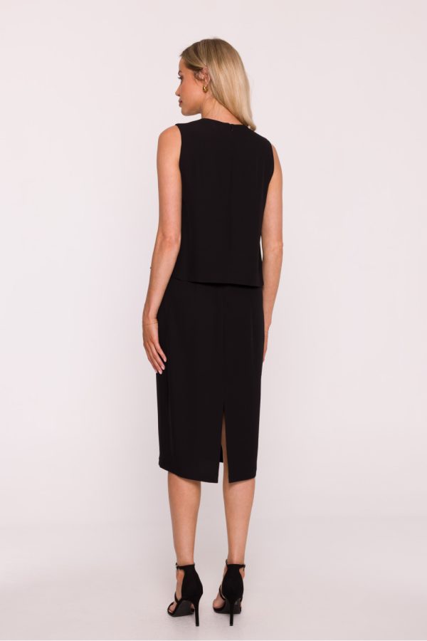 Black Evening Dress in Evening Dresses with Spandex and Polyester