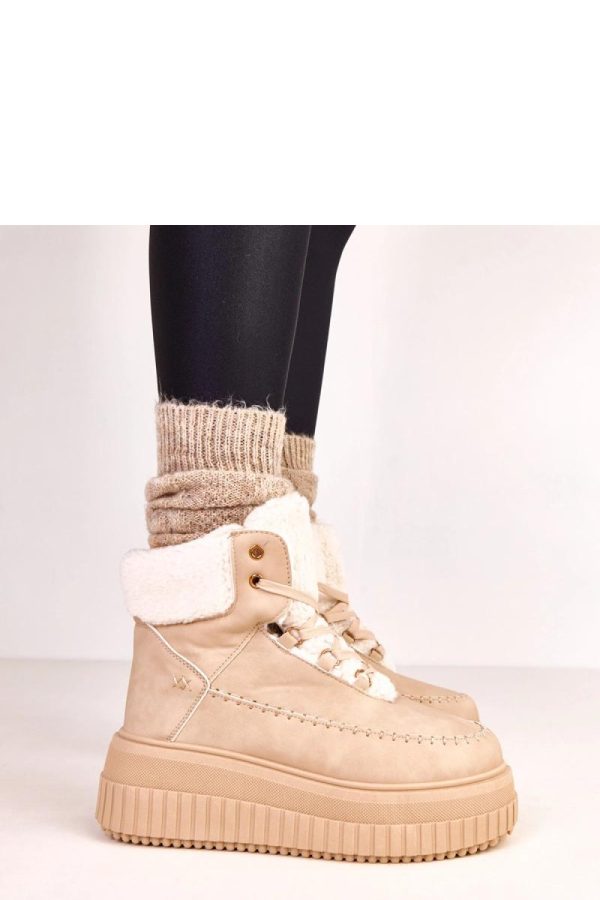 Brown Sport Boots...Fabric, Warmers, Footbed, Upper Height and Platform Height