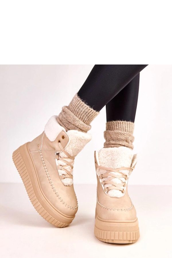 Brown Sport Boots...Fabric, Warmers, Footbed, Upper Height and Platform Height