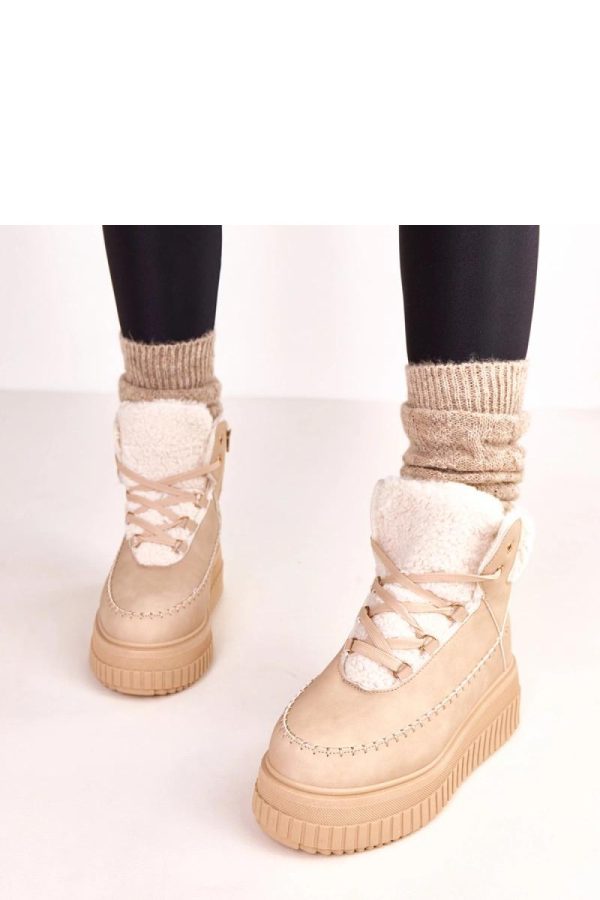 Brown Sport Boots...Fabric, Warmers, Footbed, Upper Height and Platform Height