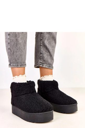 1099314 Black Snow Boots.Fabric, Warmers, Footbed and Platform Height