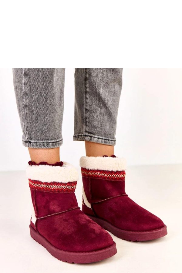 Red Snow Boots in Women`s Ankle Boots & Booties with Fabric, Warmers, Footbed and Sole Height