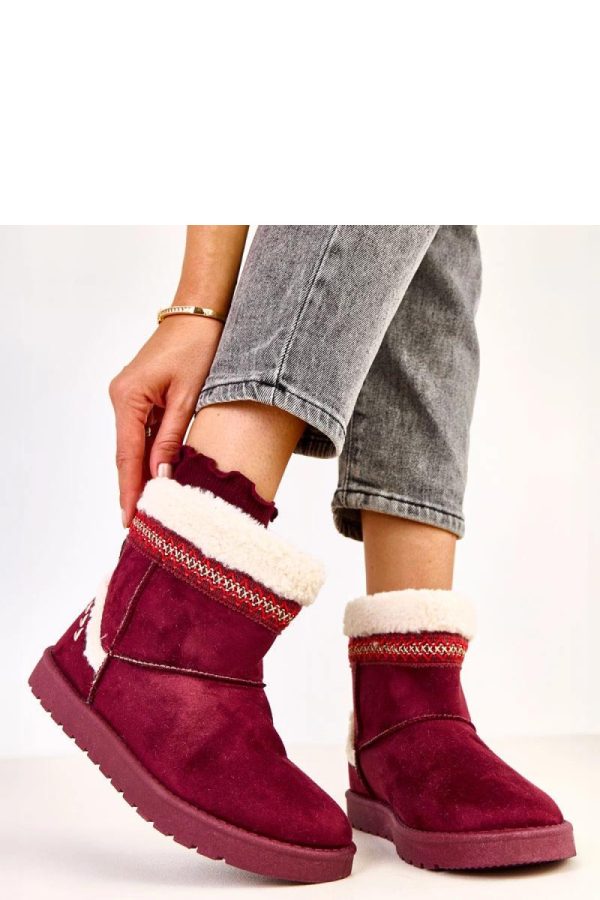 Red Snow Boots in Women`s Ankle Boots & Booties with Fabric, Warmers, Footbed and Sole Height