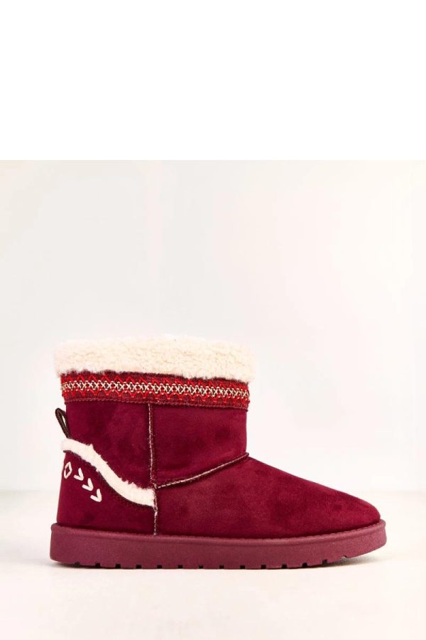 Red Snow Boots in Women`s Ankle Boots & Booties with Fabric, Warmers, Footbed and Sole Height