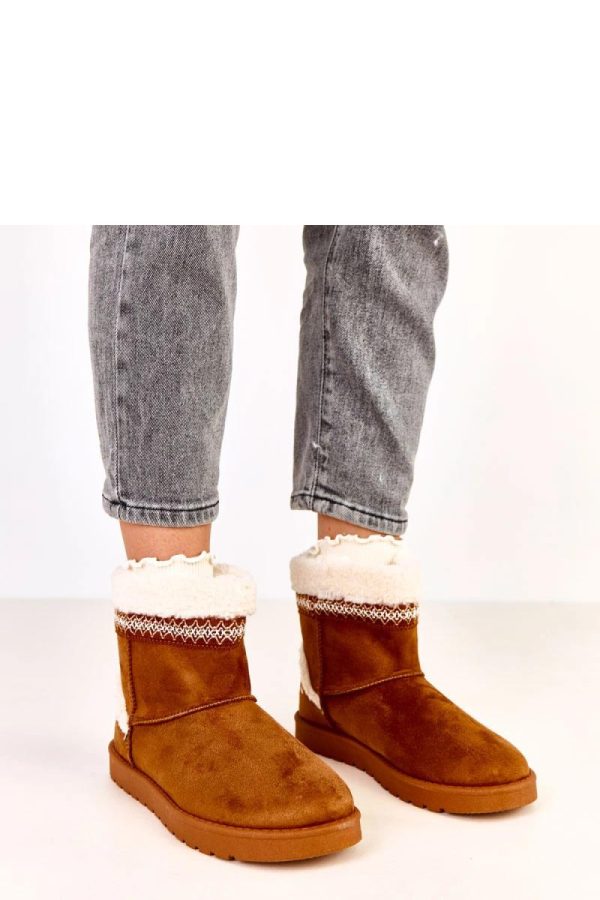 Brown Snow Boots...Fabric, Warmers, Footbed and Sole Height