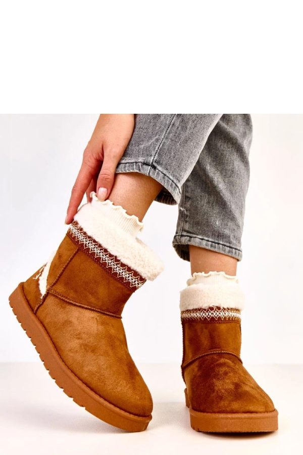 Brown Snow Boots...Fabric, Warmers, Footbed and Sole Height