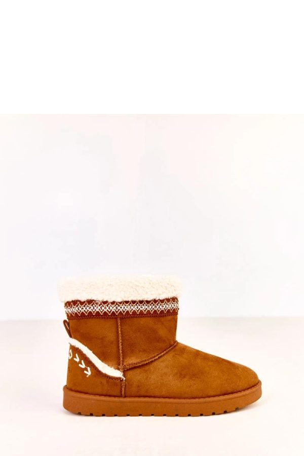 Brown Snow Boots...Fabric, Warmers, Footbed and Sole Height