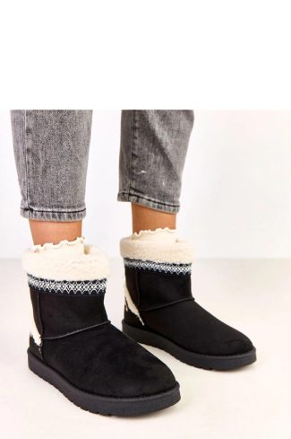 1099326 Black Snow Boots.Fabric, Warmers, Footbed and Sole Height