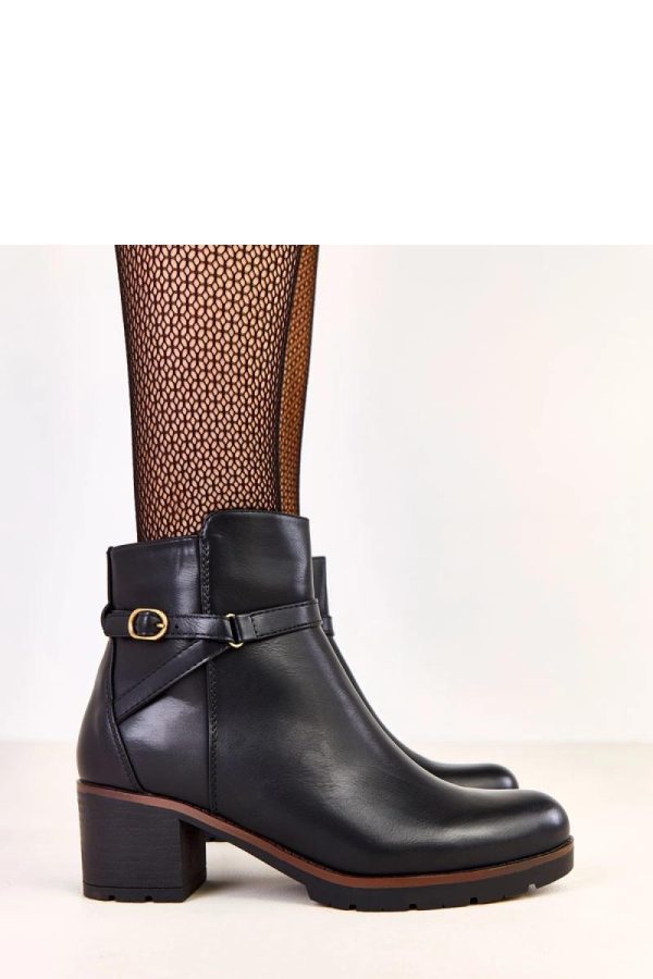 Black Heel Boots in Women`s Ankle Boots & Booties with Fabric, Footbed, Upper Height and Heel Height
