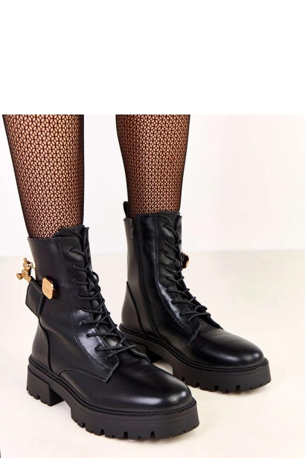 Black Bootie....Fabric, Footbed, Upper Height and Heel Height