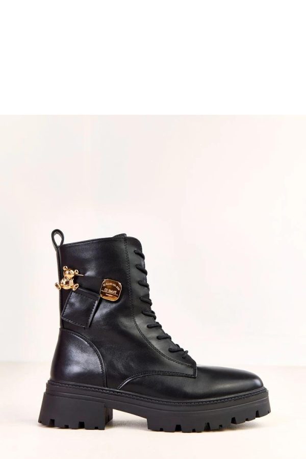 Black Bootie....Fabric, Footbed, Upper Height and Heel Height