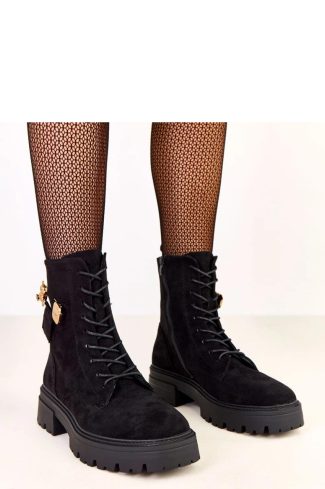 1099361 Black Bootie in Women`s Ankle Boots & Booties with Fabric, Footbed, Upper Height and Heel Height
