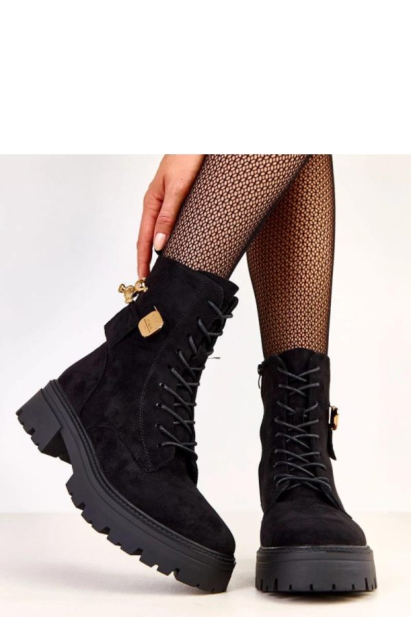Black Bootie in Women`s Ankle Boots & Booties with Fabric, Footbed, Upper Height and Heel Height