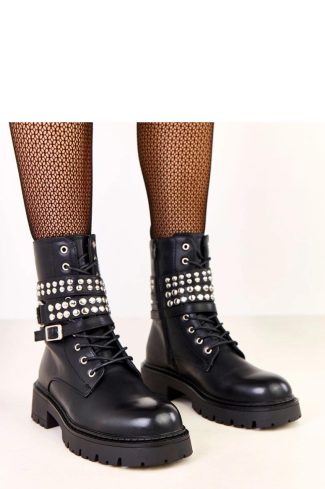 1099365 Black Bootie in Women`s Ankle Boots & Booties with Fabric, Footbed, Upper Height and Heel Height