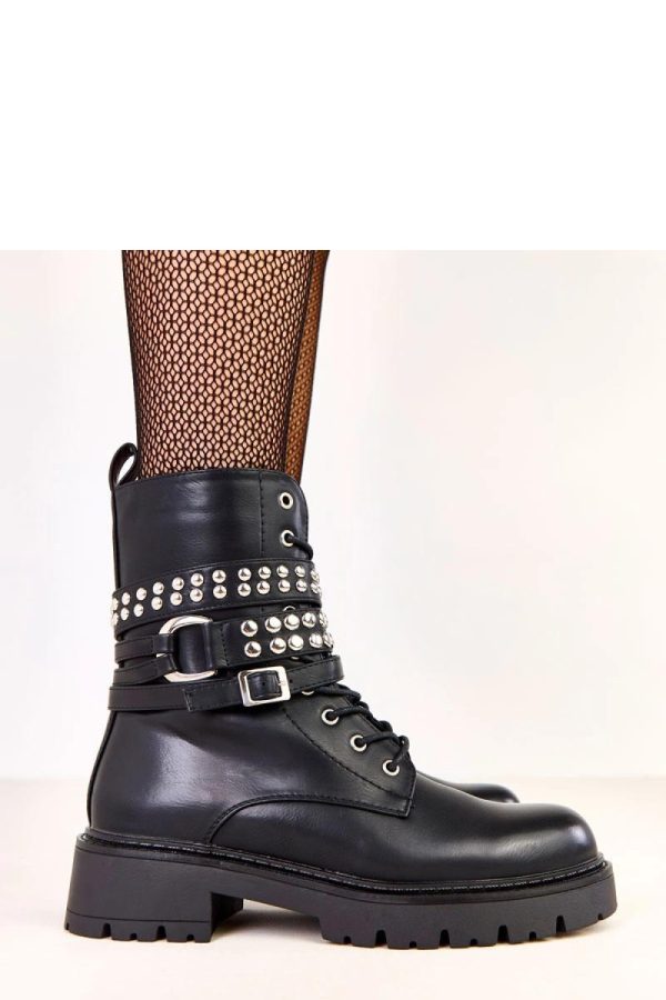 Black Bootie in Women`s Ankle Boots & Booties with Fabric, Footbed, Upper Height and Heel Height