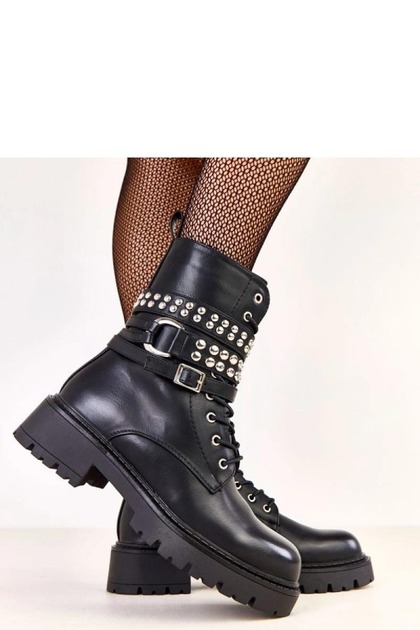 Black Bootie in Women`s Ankle Boots & Booties with Fabric, Footbed, Upper Height and Heel Height