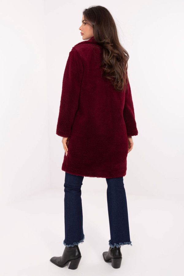 Red Coat in Women`s Coats, Jackets with Polyester