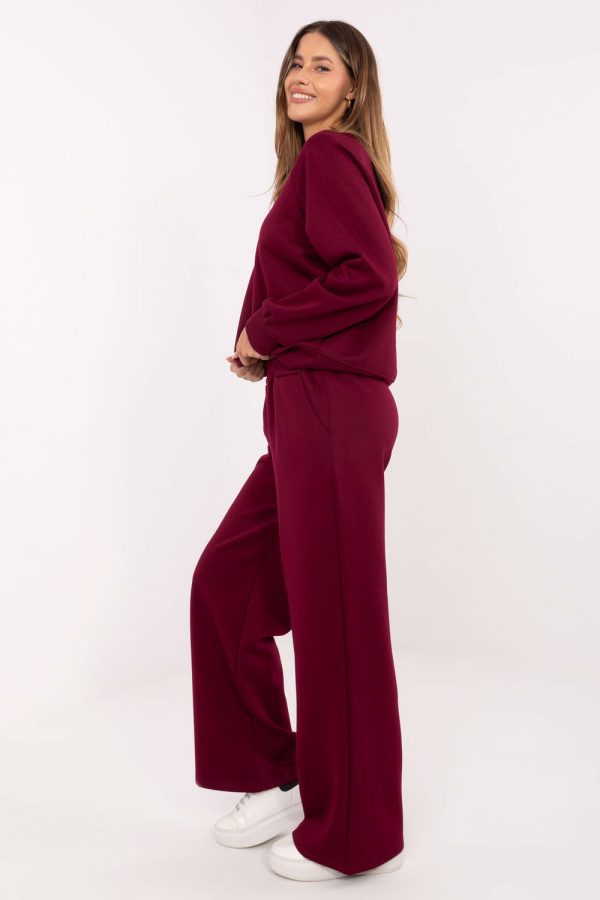 Red Set in Pants, Trousers, Shorts with Spandex, Polyester and Viscose