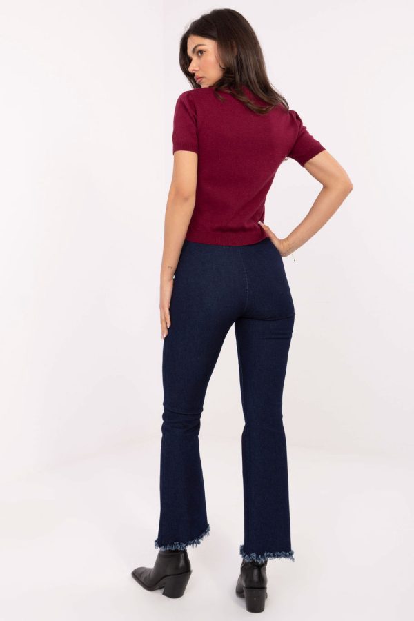 Navy Blue Jeans in Pants, Trousers, Shorts with Cotton, Spandex and Polyester