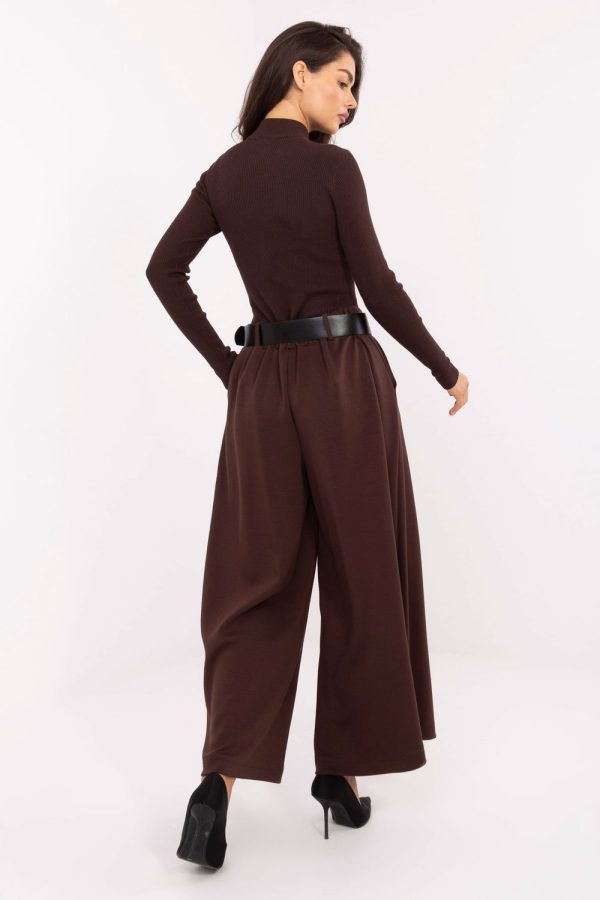 brown Women trousers model 220027 Italy Moda