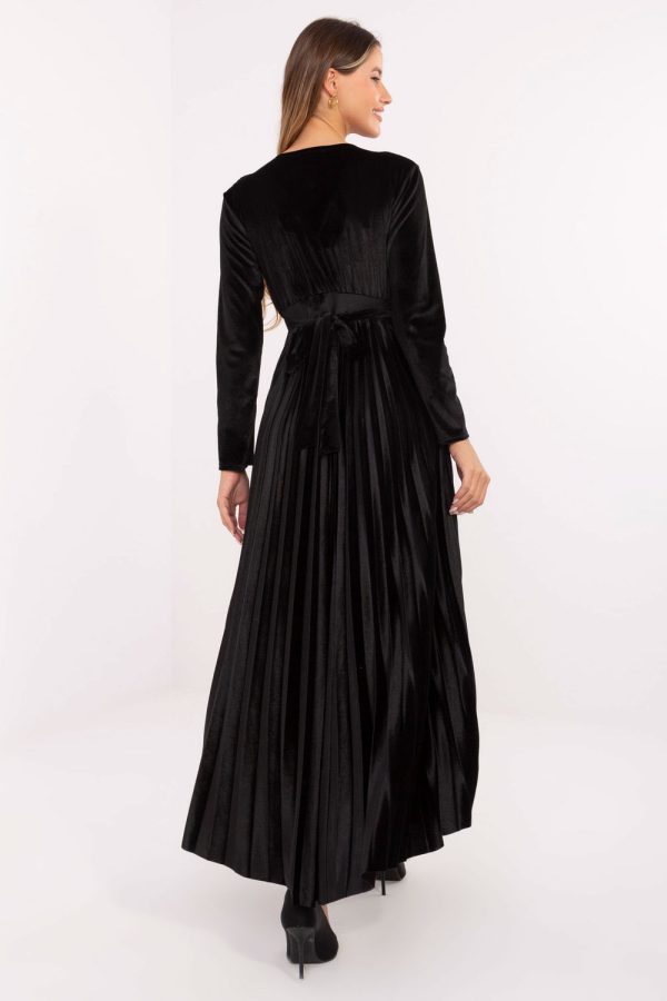 Black Long Dress in Evening Dresses with Polyester and Viscose