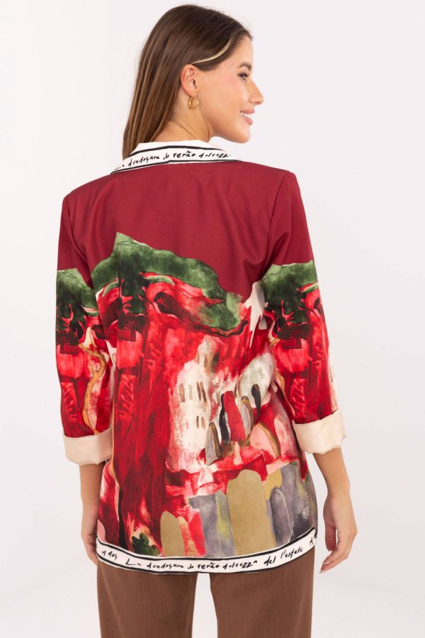 Red Jacket in Jackets, Vests For Women with Polyester and Viscose