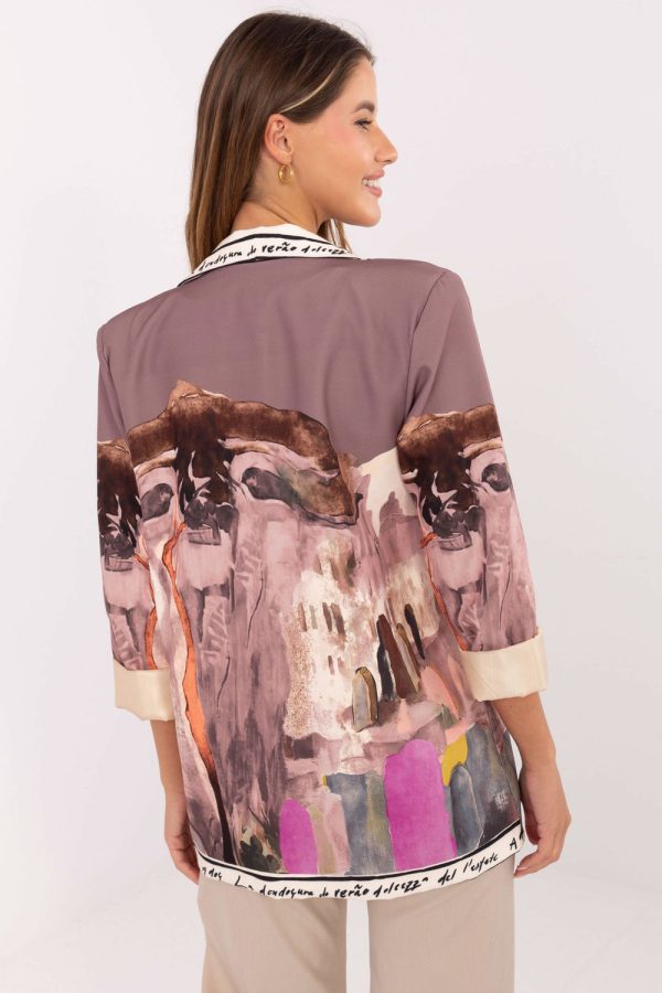Beige Jacket in Jackets, Vests For Women with Polyester and Viscose
